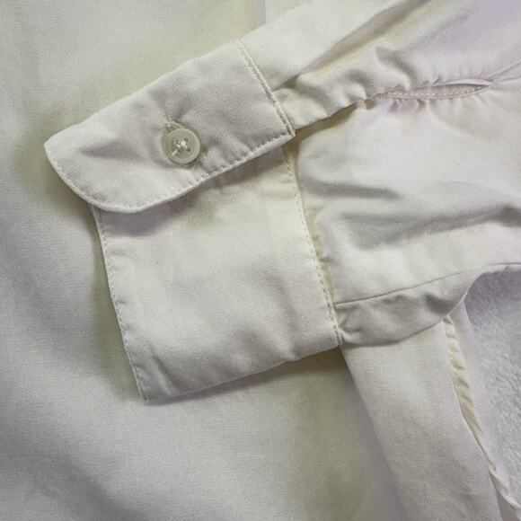 Banana Republic TENCEL™ High Low Hem Long Sleeve Blouse Tunic Shirt Ivory Size S - Picture 3 of 10